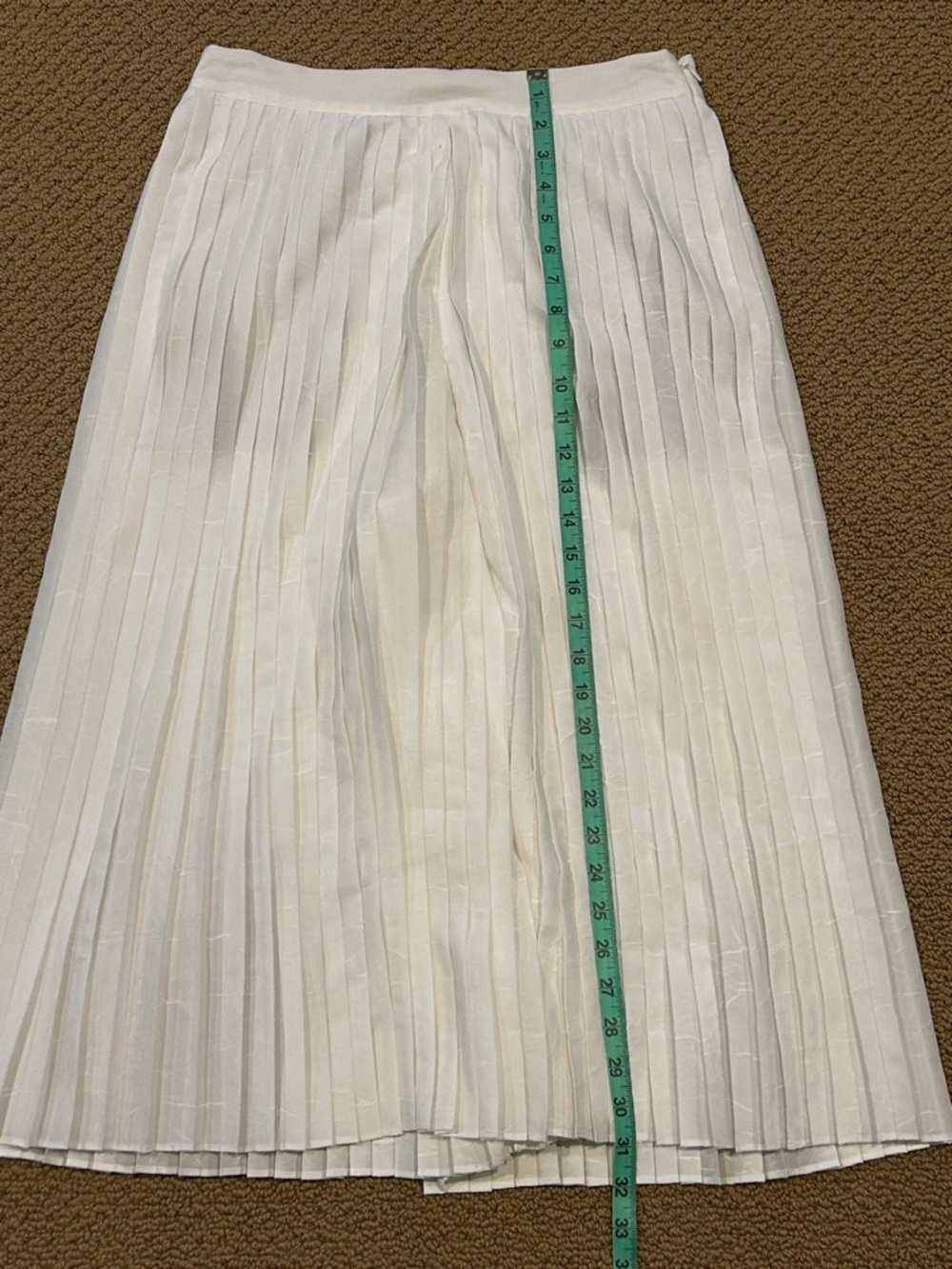 Vince Accordion Pleat Textured Culotte Pants size 6 Ivory Cream - Picture 16 of 16